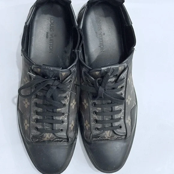 Louis Vuitton Monogram Black and Brown Sneakers - Picture 3 of 6